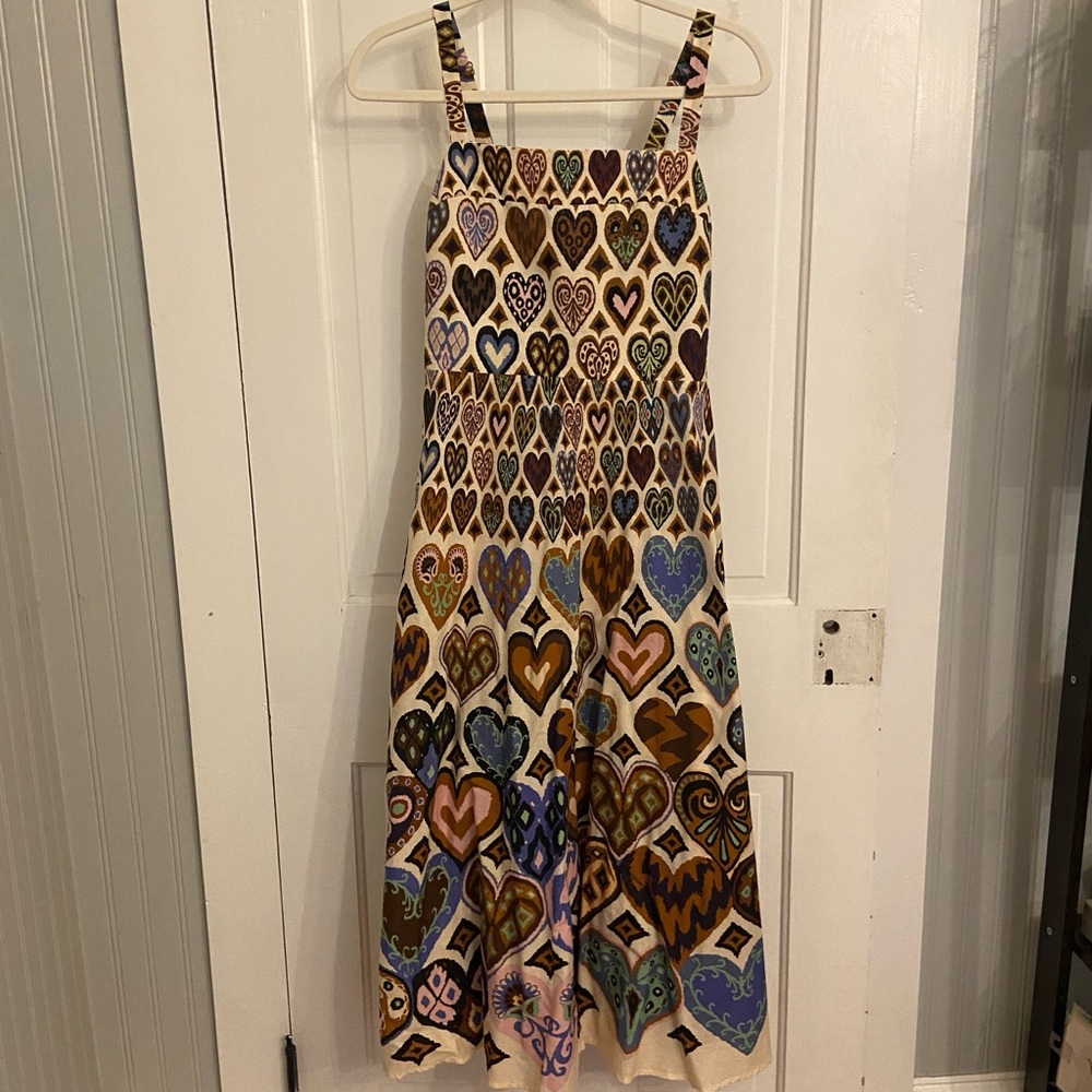 Farm Rio Dress Heart Patterned Multicolor Dress